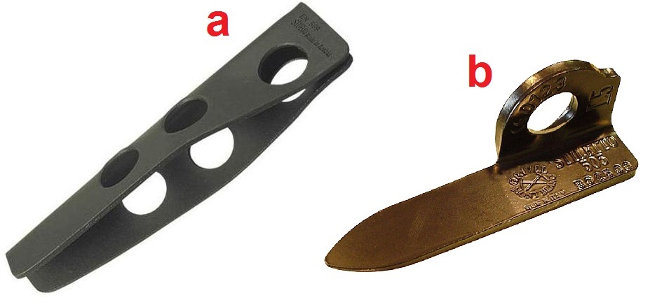Klin bong (a) in specialček (b)